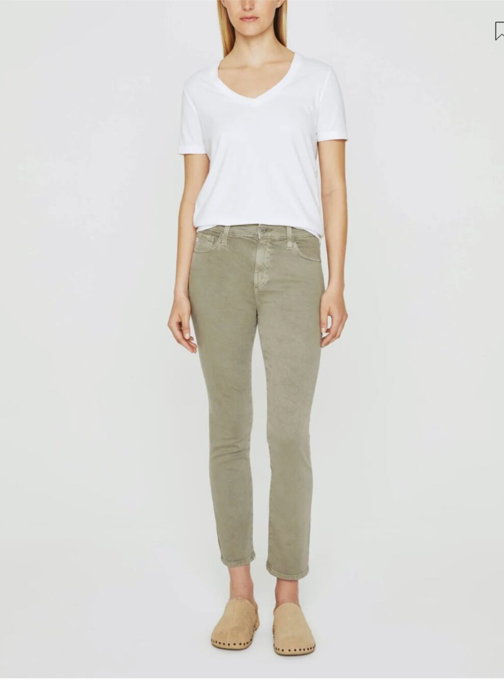AG JEANS NWT Mari Crop High Rise Slim Straight Jeans // 25